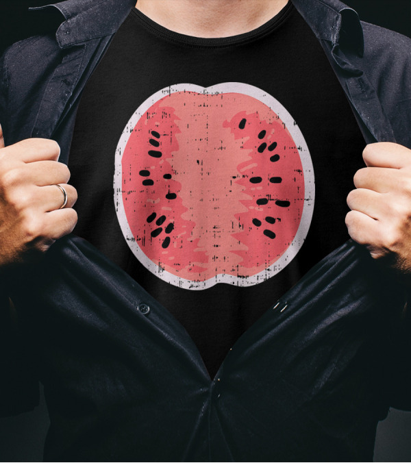 Watermelon Funny Fruit Lazy DIY Easy Food T-Shirt