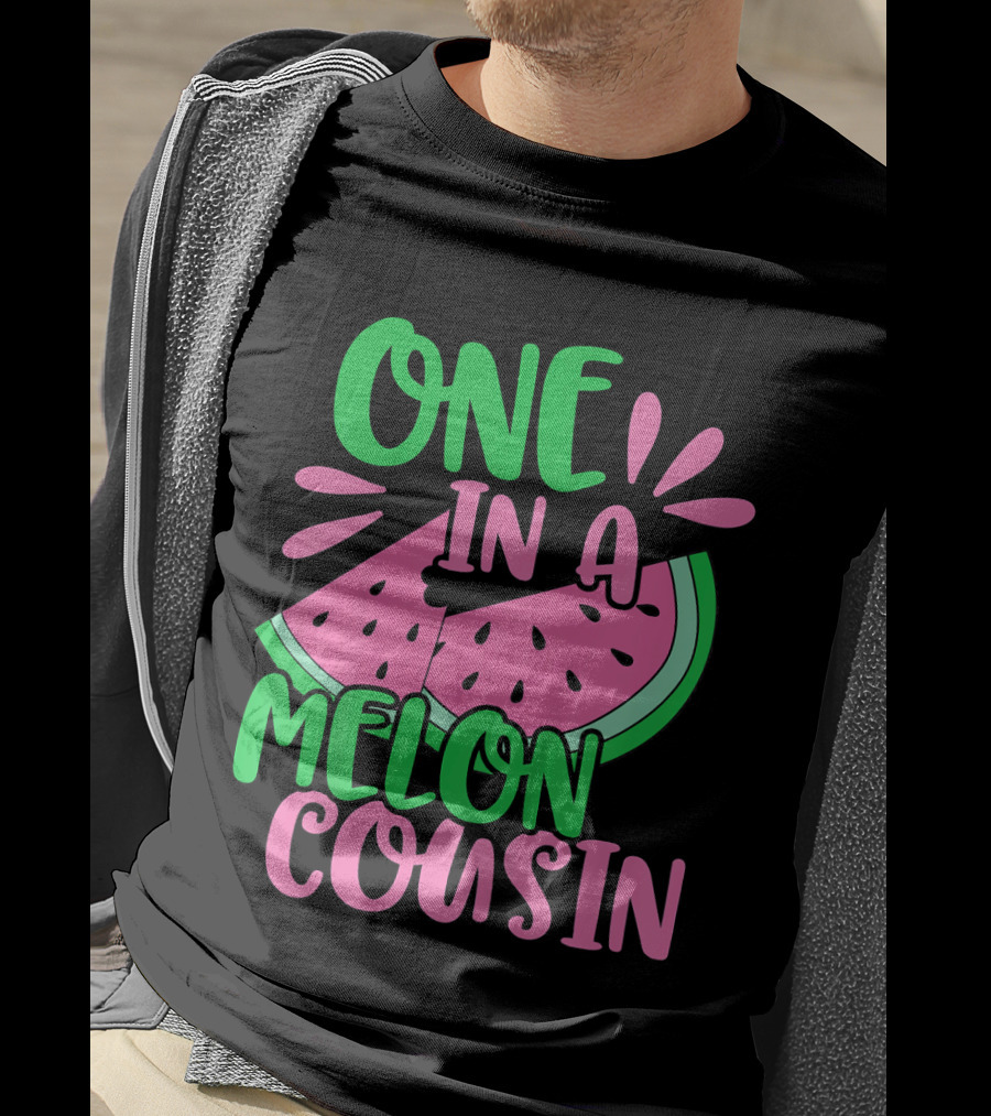 One In A Melon Cousin Kids Cute Watermelon T-Shirt