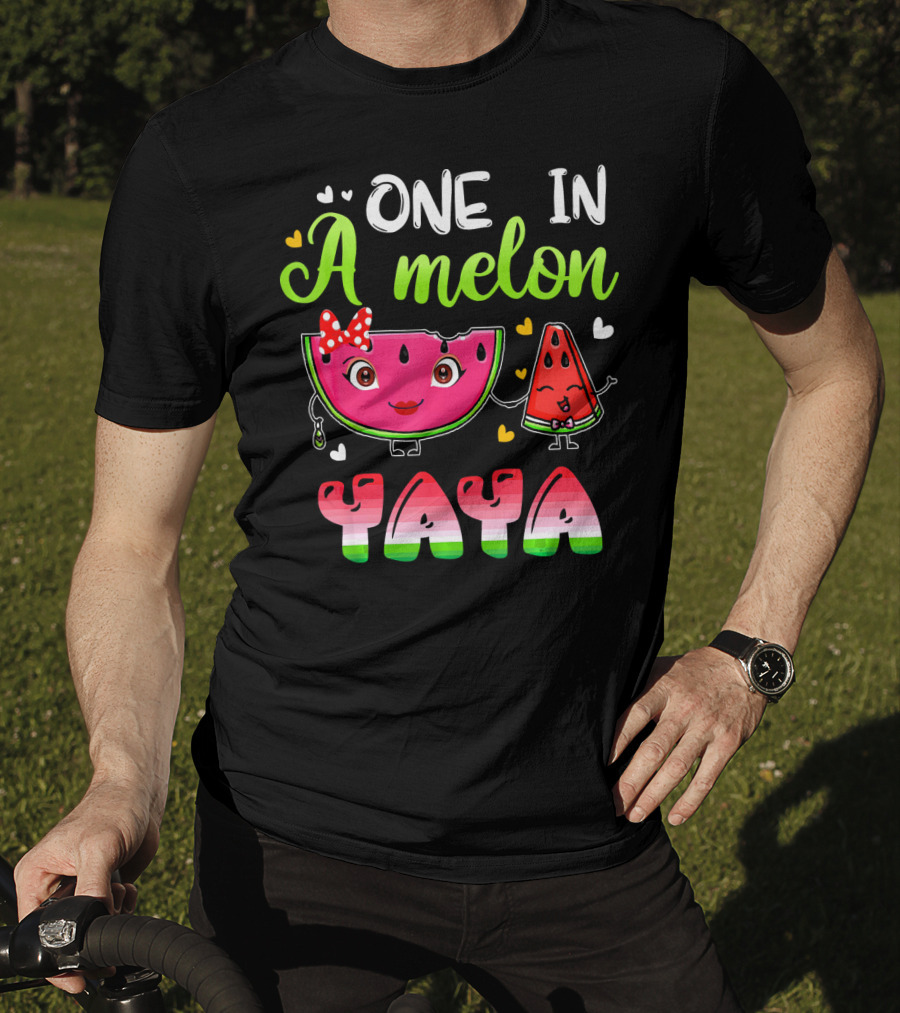One In A Melon Yaya Cute Cartoon Watermelon Duo T-Shirt