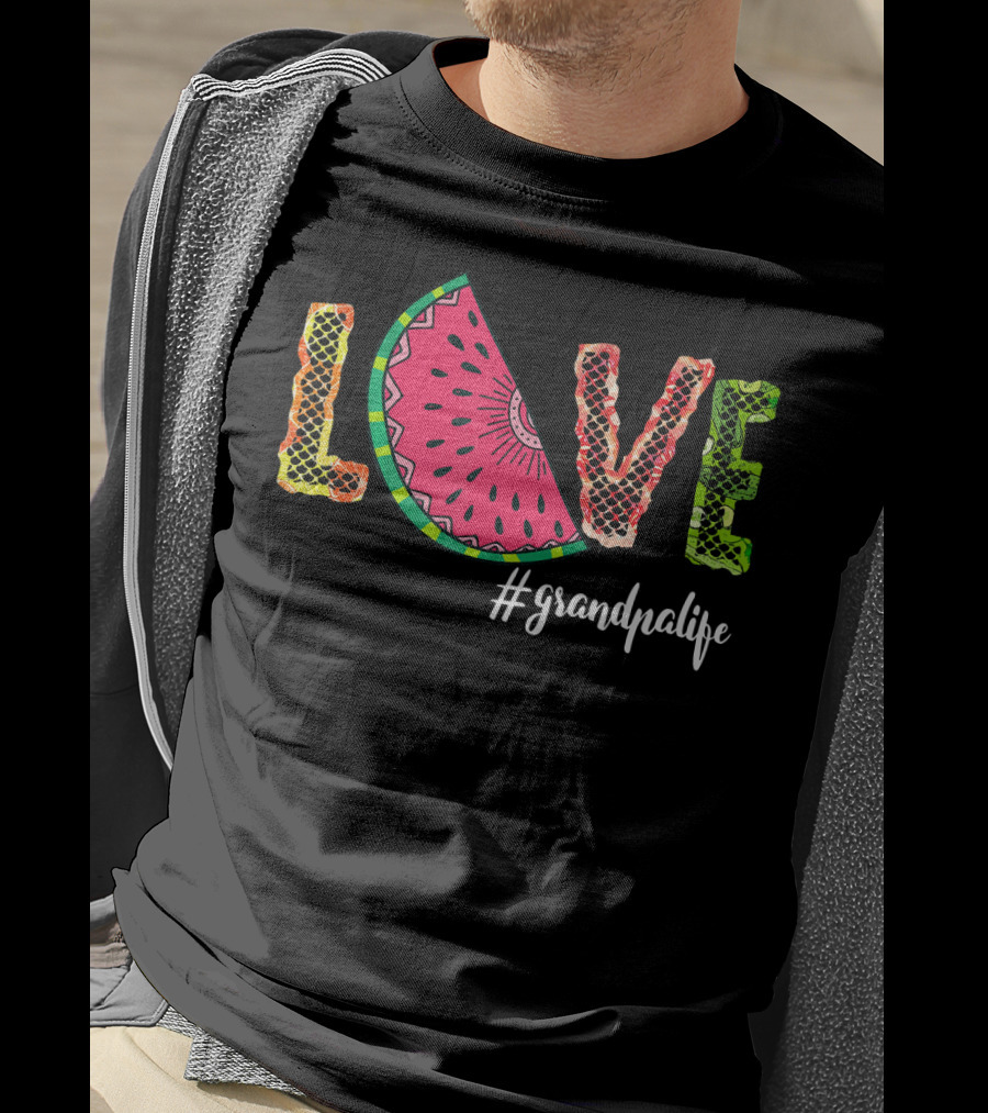 Love Watermelon #Grandpalife Summer T-Shirt