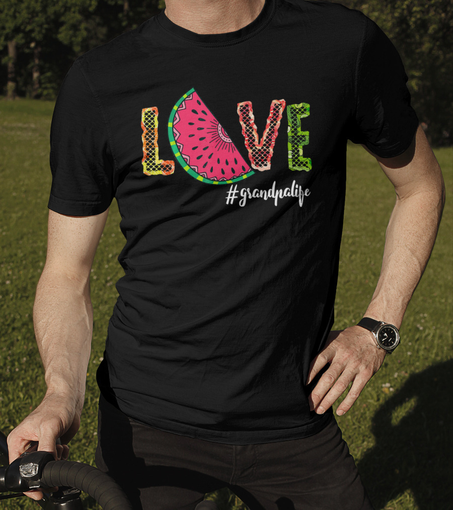 Love Watermelon #Grandpalife Summer T-Shirt