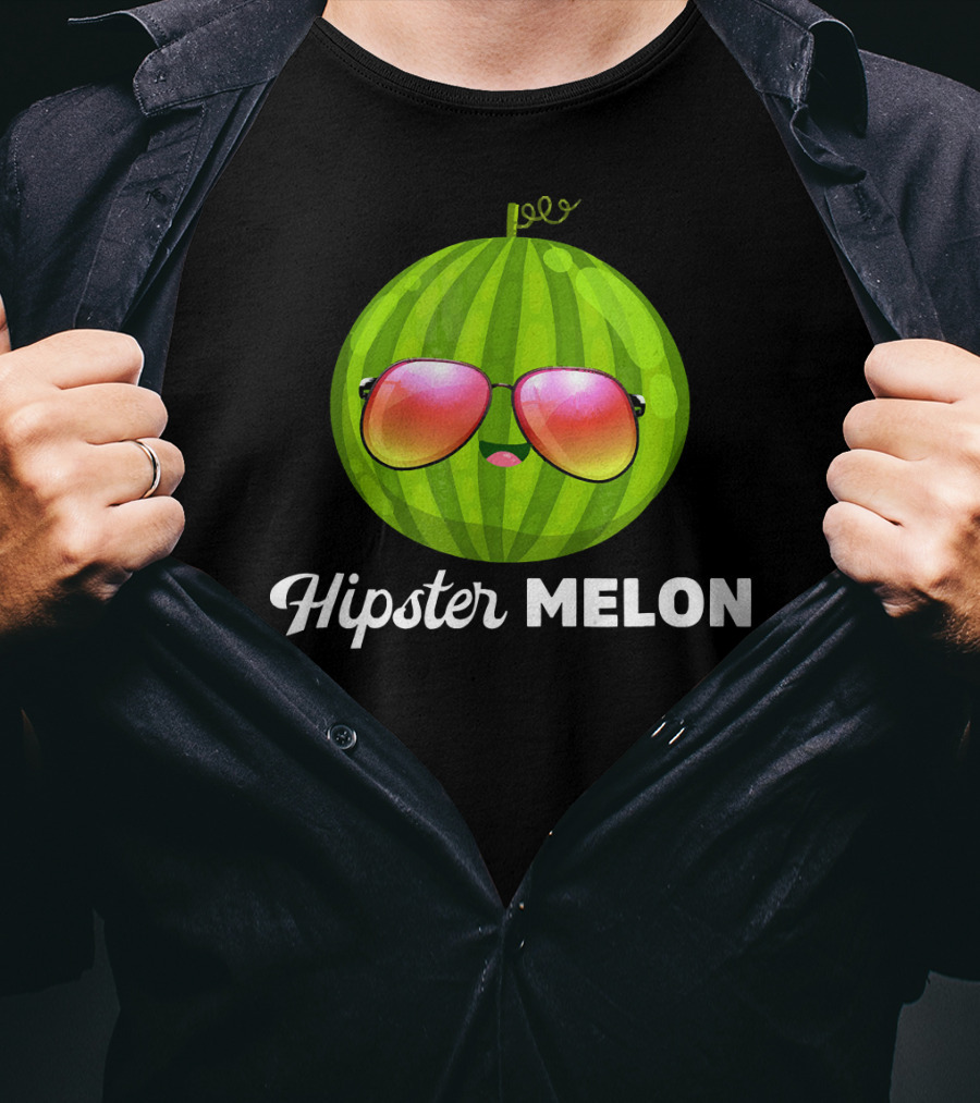 Hipster Melon Sunglasses T-Shirt