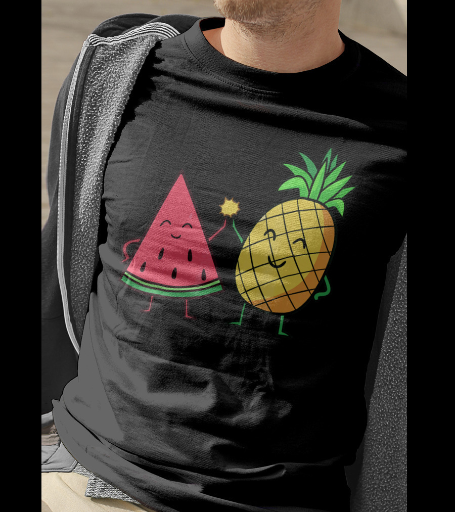 Watermelon Pineapple Friendship High Five T-Shirt