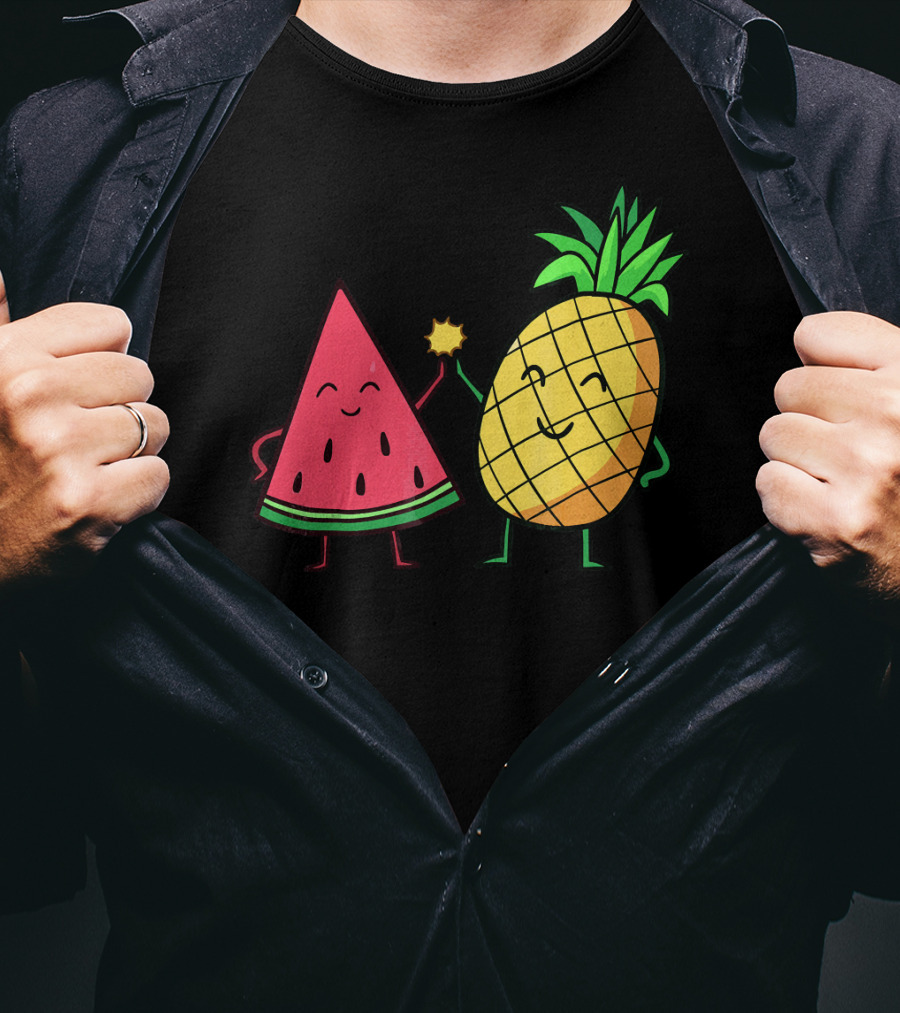 Watermelon Pineapple Friendship High Five T-Shirt