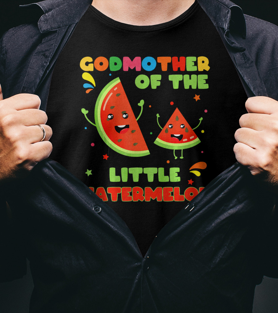 Godmother Of The Little Watermelon Cute Fruit Characters Fun T-Shirt