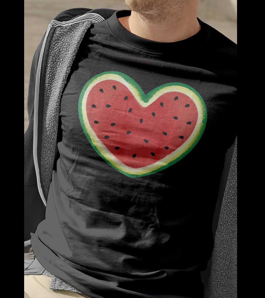Watermelon Heart Summer Picnic I Love T-Shirt