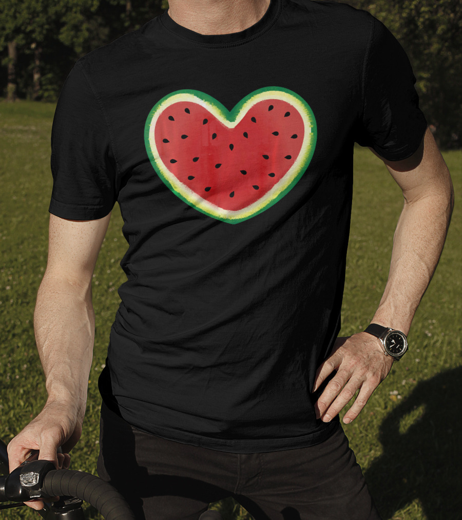 Watermelon Heart Summer Picnic I Love T-Shirt