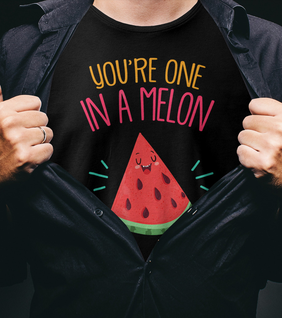 You're One In A Melon Watermelon Pun Funny Melon Food T-Shirt