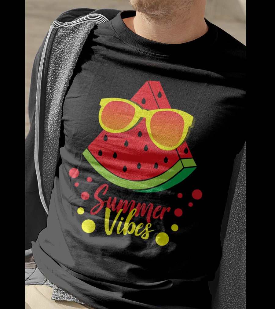 Summer Vibes Watermelon Sunglasses Fruit Lovers T-Shirt