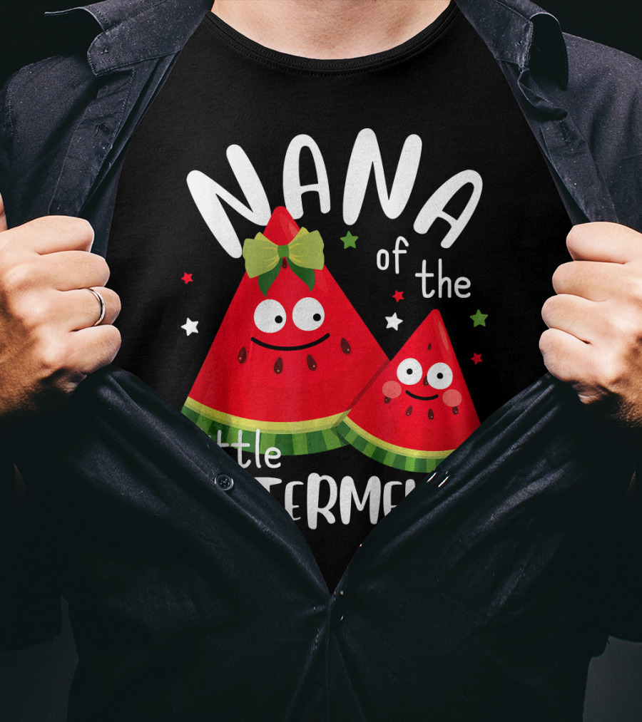 Nana Of The Little Watermelon Summer Fru Happy Characters T-Shirt