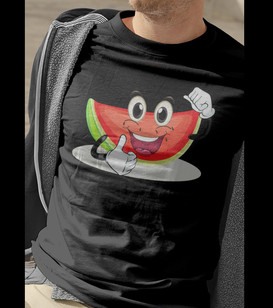 Happy Smiling Watermelon Thumbs Up T-Shirt