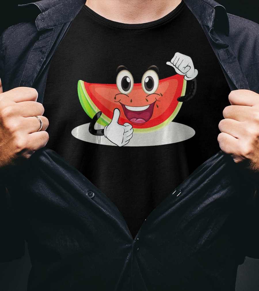 Happy Smiling Watermelon Thumbs Up T-Shirt