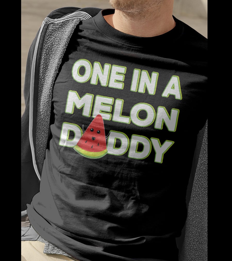 One In A Melon Daddy Funny Watermelon Men's T-Shirt