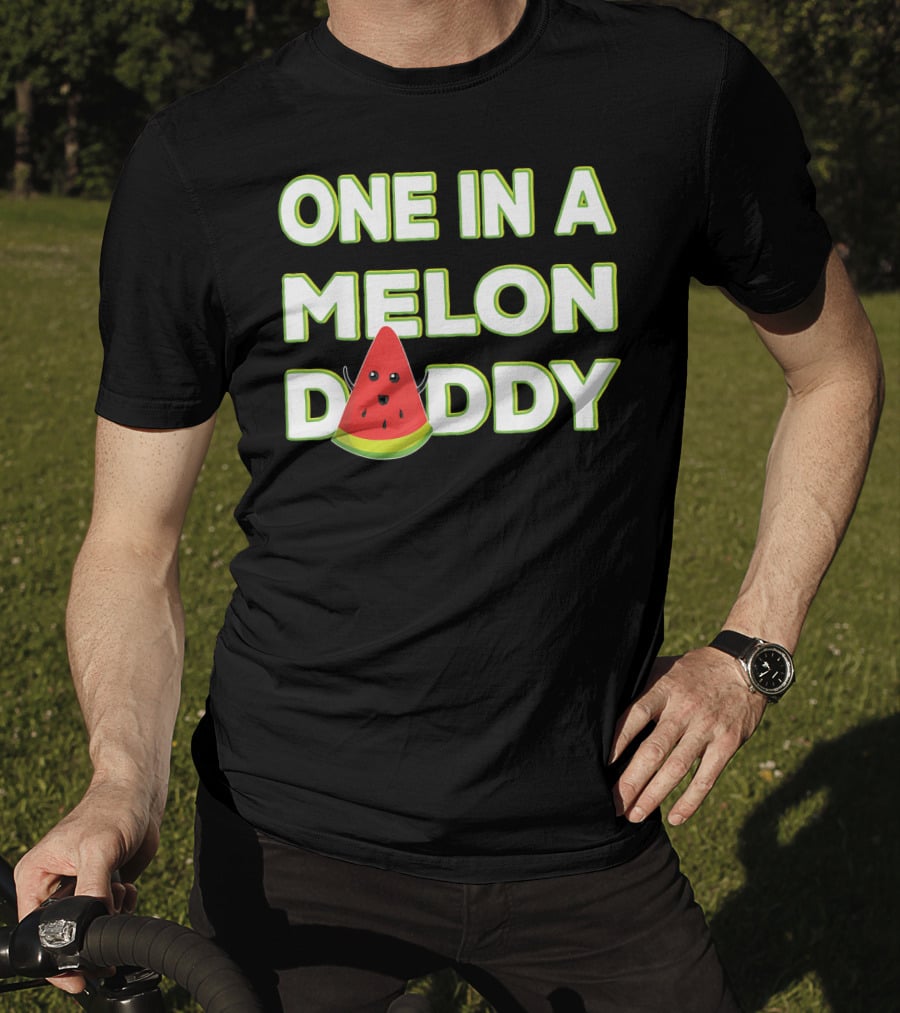 One In A Melon Daddy Funny Watermelon Men's T-Shirt