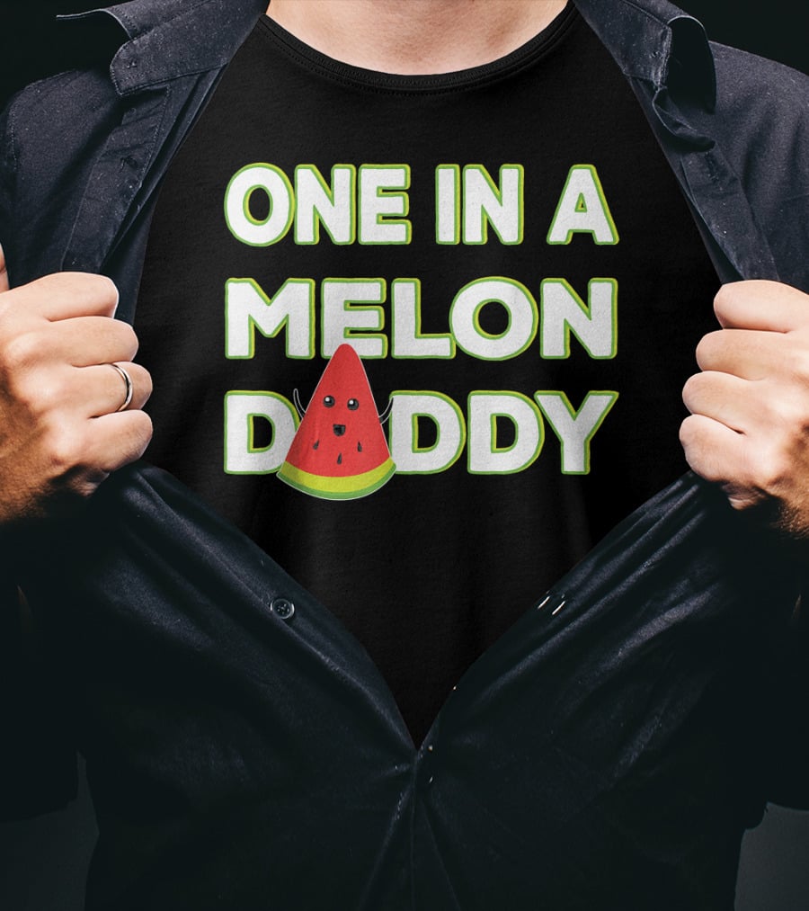 One In A Melon Daddy Funny Watermelon Men's T-Shirt