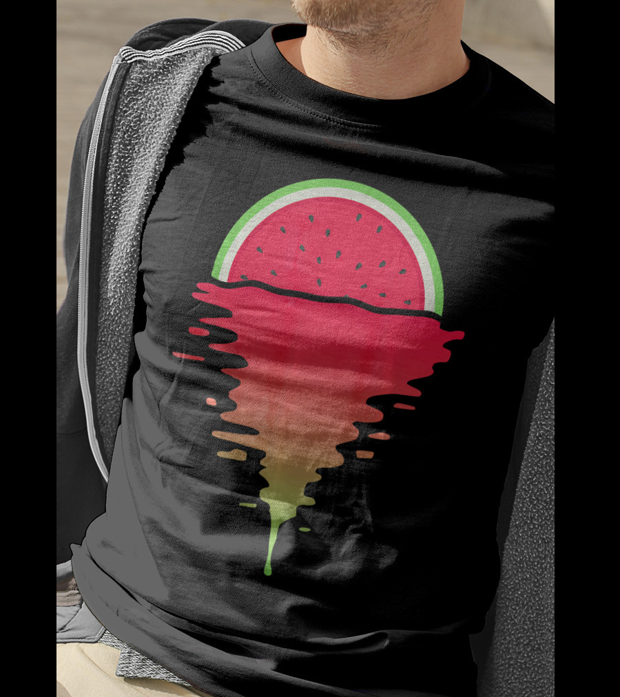 Watermelon Tropical Sunset 80s T-Shirt