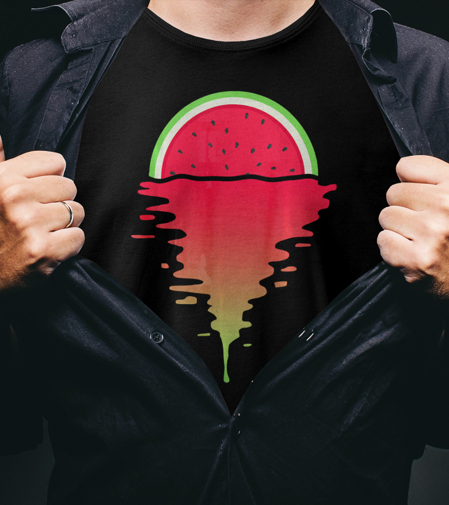 Watermelon Tropical Sunset 80s T-Shirt