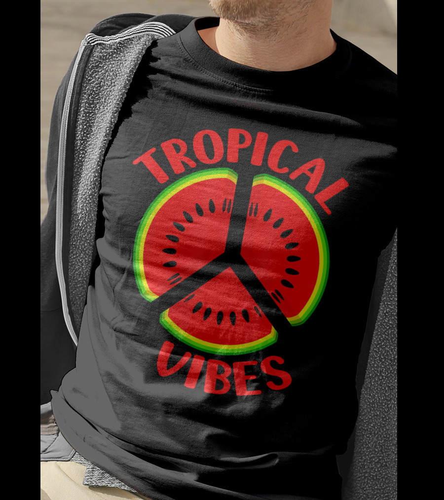 Tropical Vibes Watermelon Peace T-Shirt