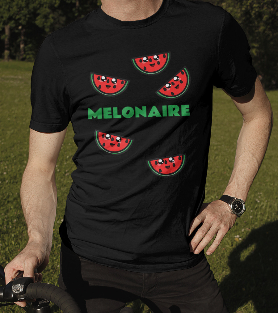 Melonaire Cute Watermelon Smile Faces Pun T-Shirt