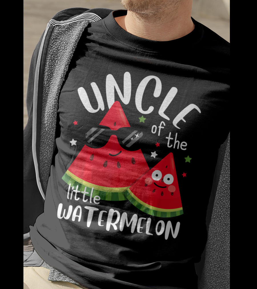 Uncle Of The Little Watermelon With Sunglasses Summer T-Shirt