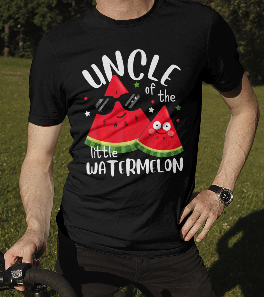 Uncle Of The Little Watermelon With Sunglasses Summer T-Shirt