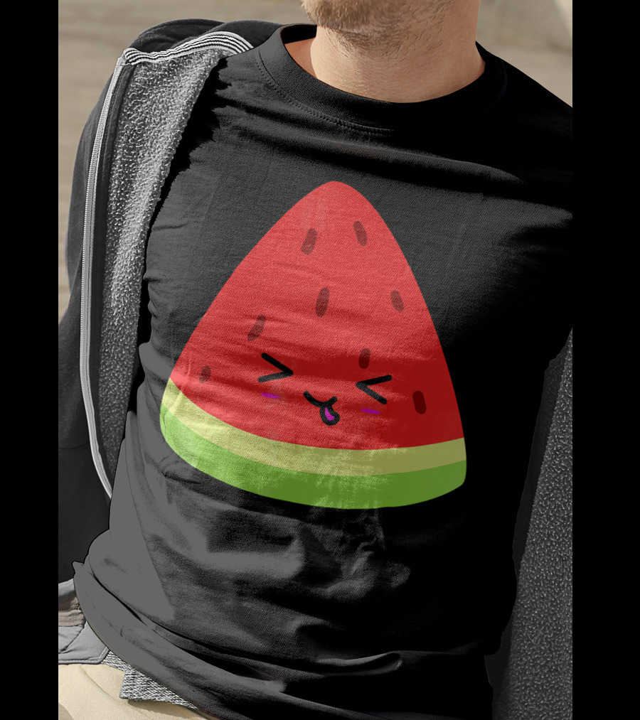 Kevin The Watermelon Cute Smiley Face T-Shirt