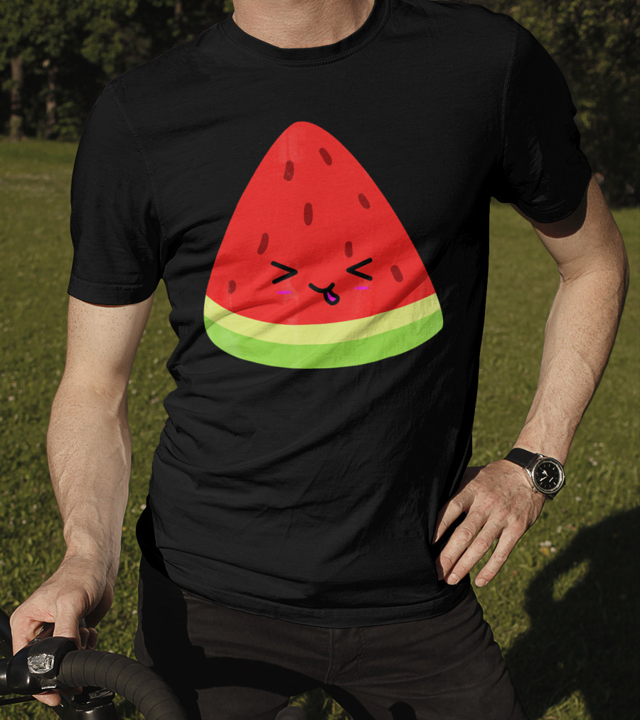 Kevin The Watermelon Cute Smiley Face T-Shirt
