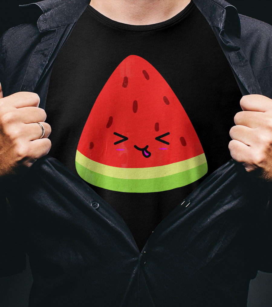 Kevin The Watermelon Cute Smiley Face T-Shirt