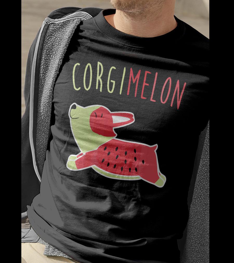 Corgimelon Funny Corgi Dog Plus Watermelon T-Shirt