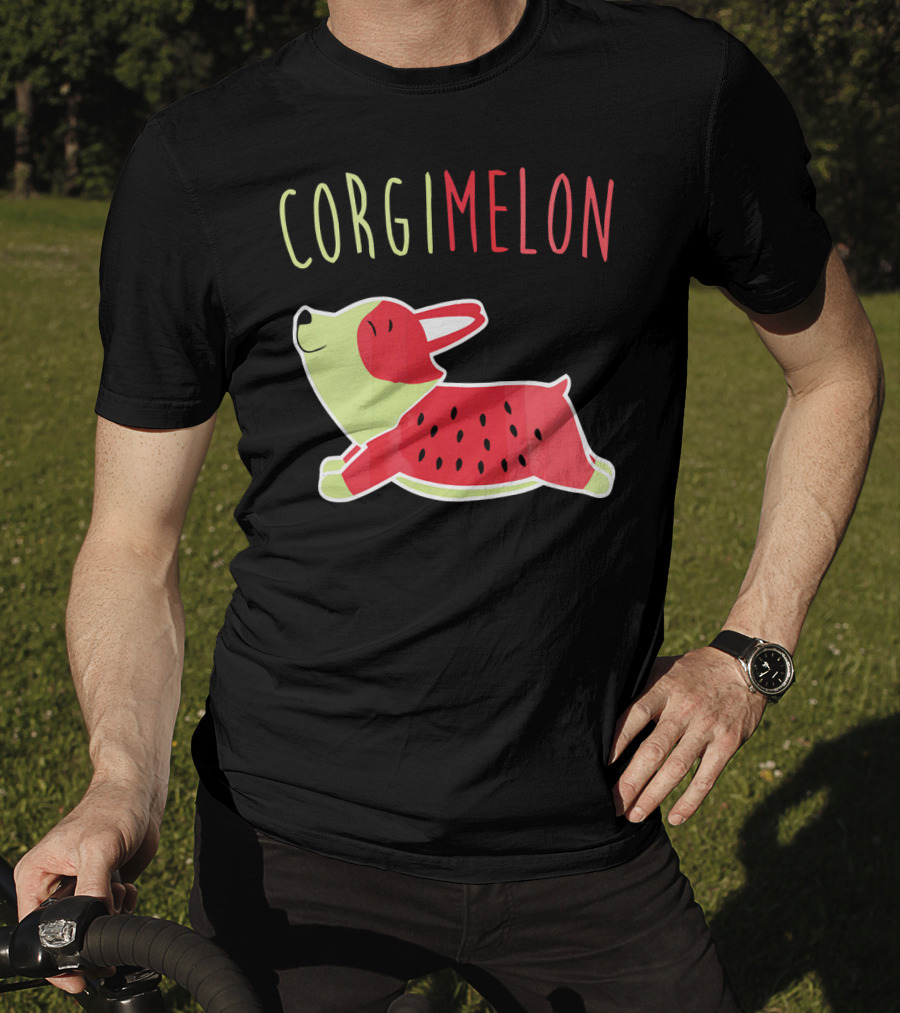 Corgimelon Funny Corgi Dog Plus Watermelon T-Shirt