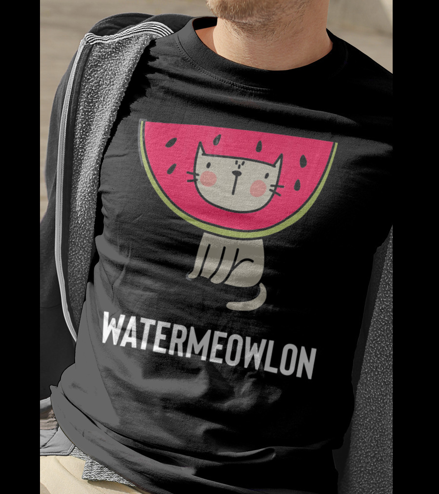 Watermeowlon Cute Cat Watermelon Meow T-Shirt