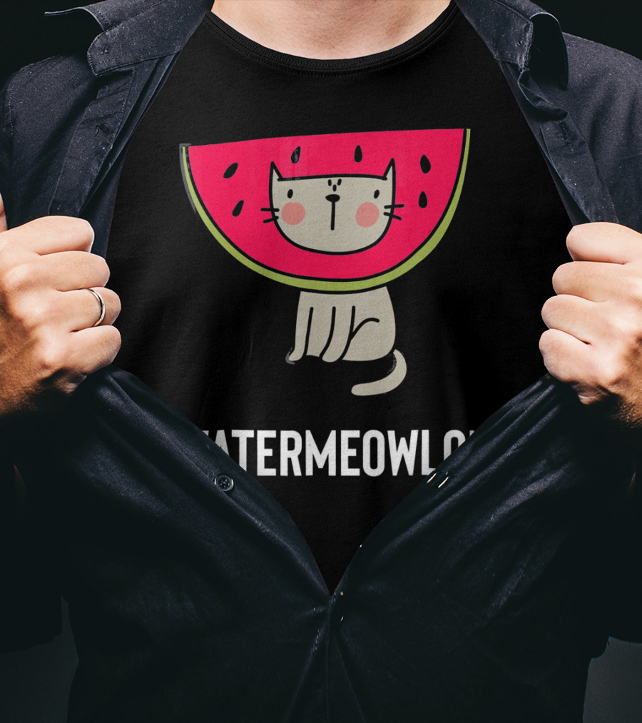 Watermeowlon Cute Cat Watermelon Meow T-Shirt