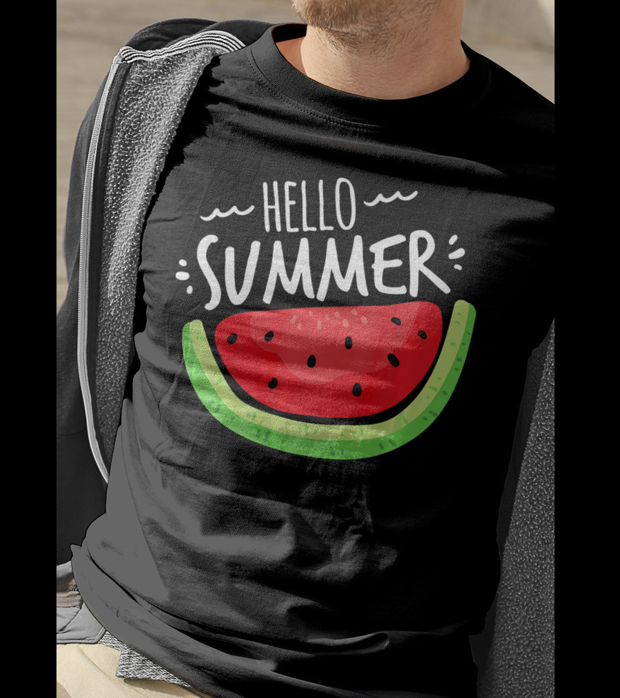Hello Summer Watermelon Funny Summer T-Shirt