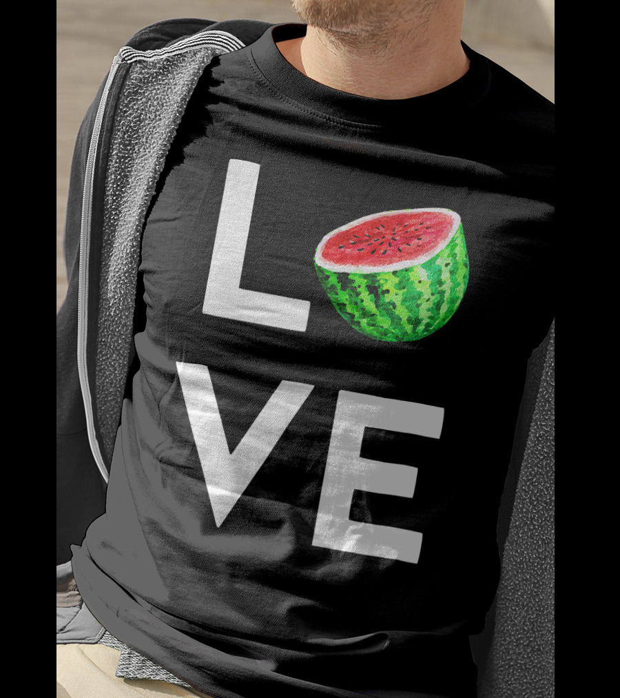 LOVE Watermelon I Love Watermelon Funny Vegan T-Shirt