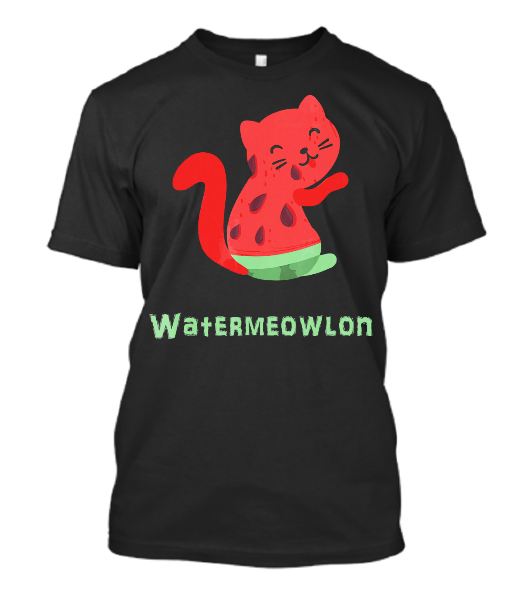 Watermeowlon Funny Cat Watermelon Cute T-Shirt