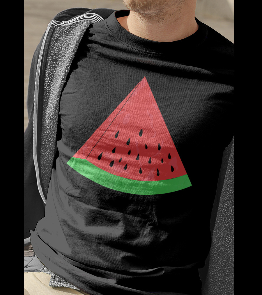 Red Watermelon Fruit Slice Summer Vacation T-Shirt