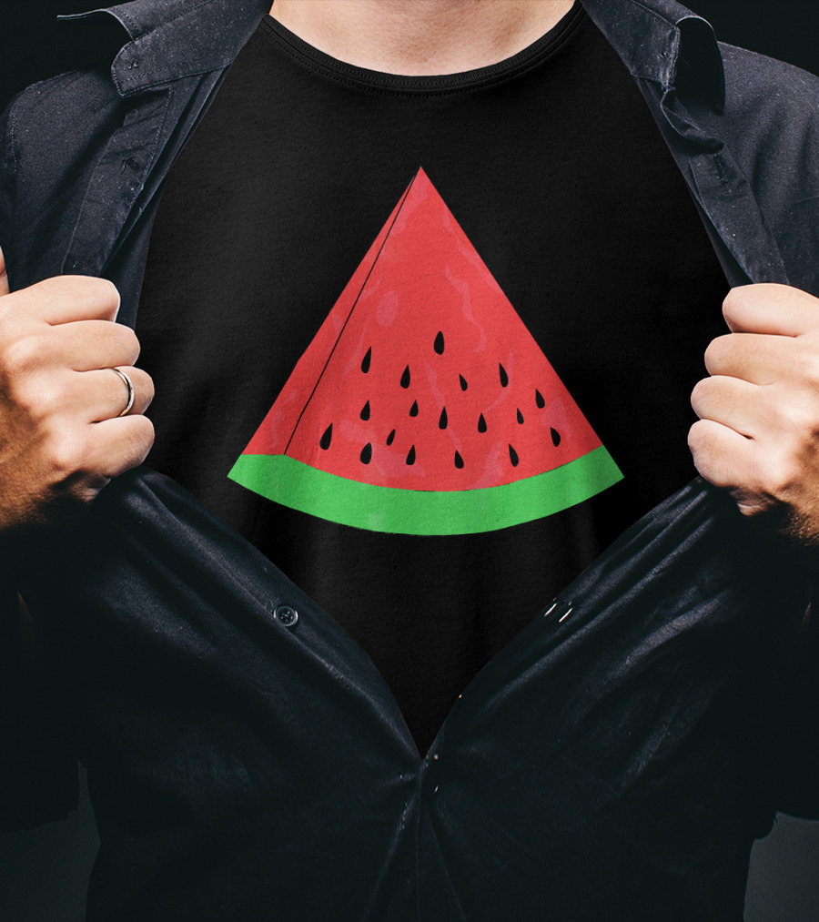 Red Watermelon Fruit Slice Summer Vacation T-Shirt