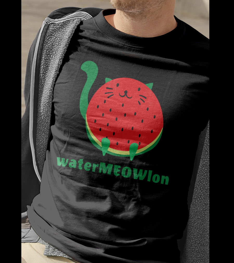 Watermeowlon Funny Cat Watermelon T-Shirt