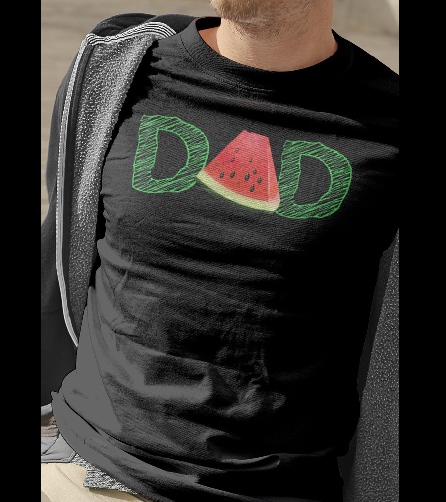 Dad Watermelon Tropical Summer Fun T-Shirt