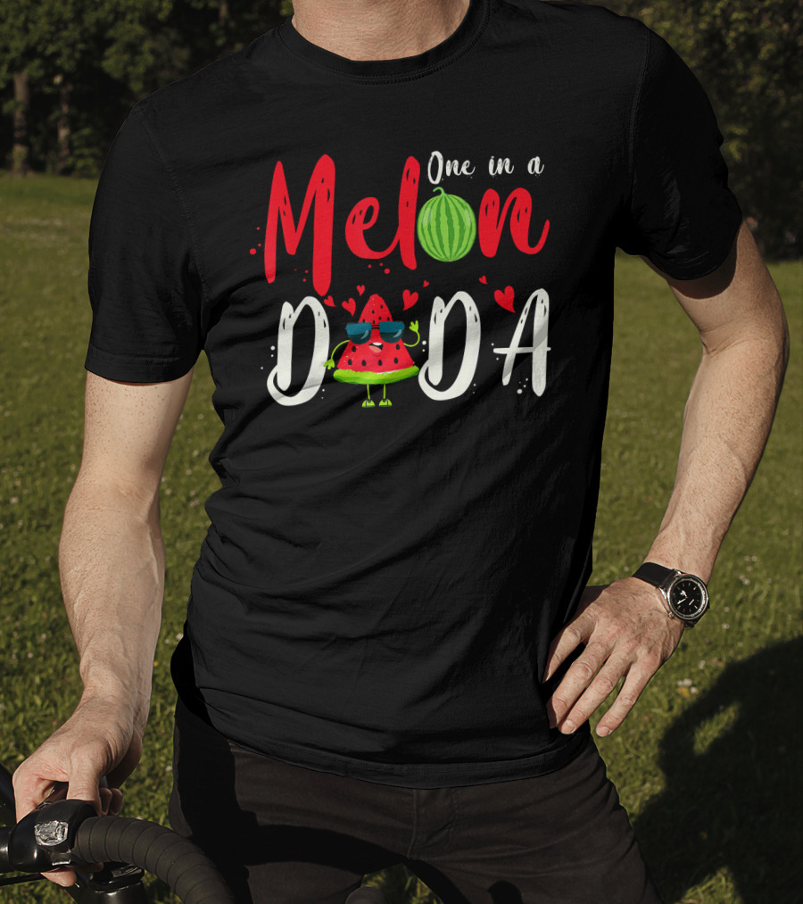 One In A Melon Dada Watermelon Cartoon Hearts T-Shirt