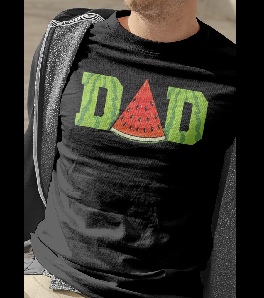 Dad Watermelon Funny Melon Summer Fruit Father's Day T-Shirt