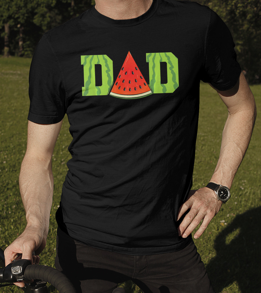 Dad Watermelon Funny Melon Summer Fruit Father's Day T-Shirt