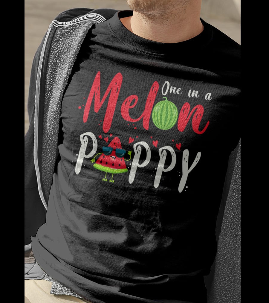 One In A Melon Pappy Watermelon Slice Cartoon T-Shirt