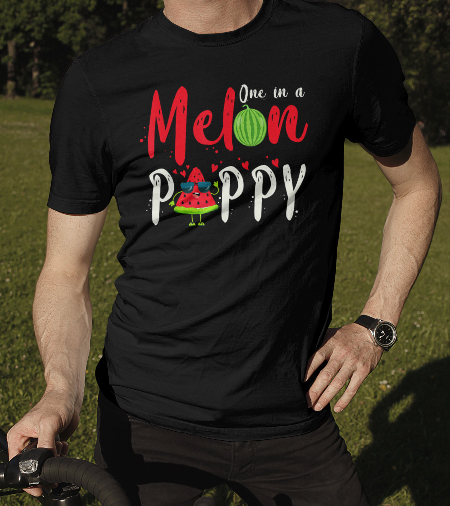 One In A Melon Pappy Watermelon Slice Cartoon T-Shirt