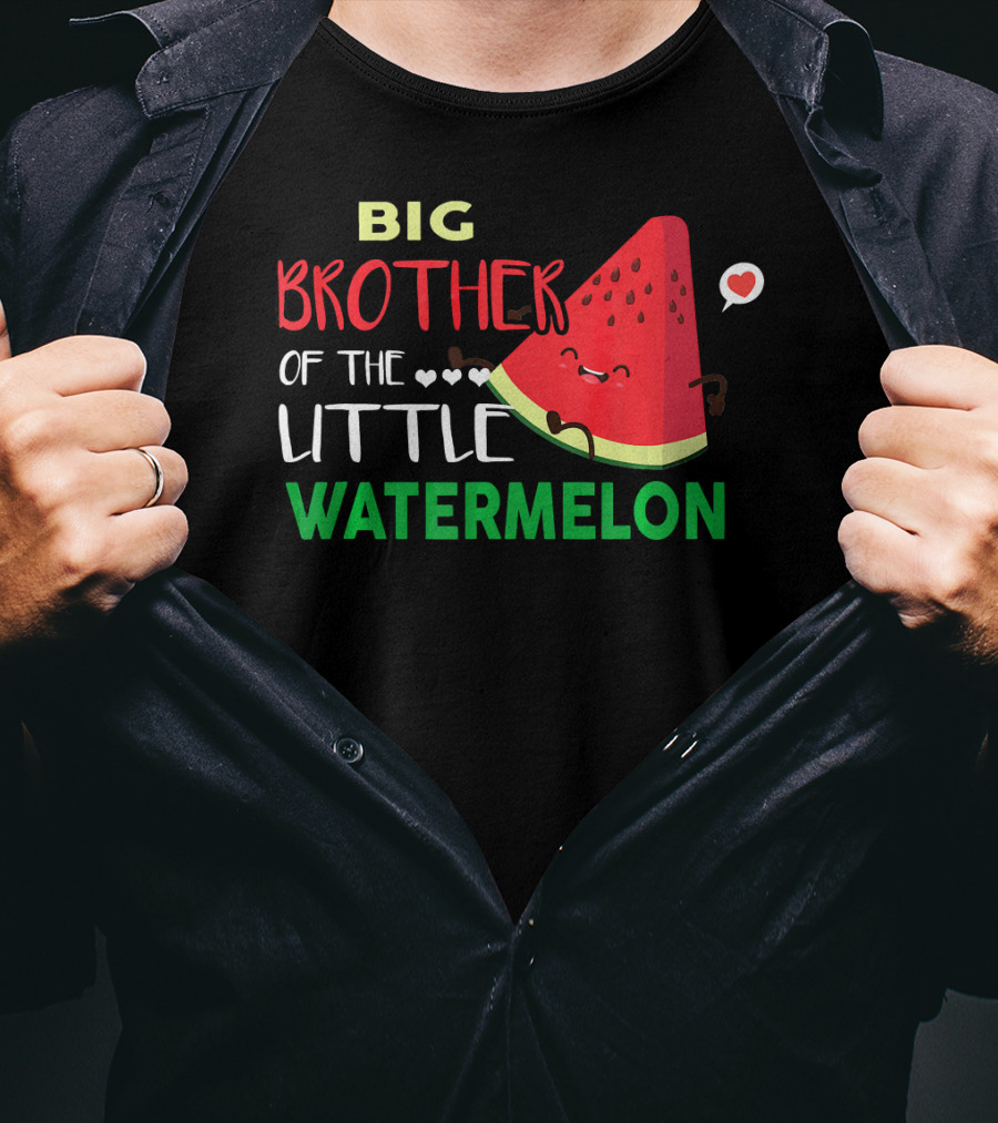 Big Brother Of The Little Watermelon Birthday Fun T-Shirt