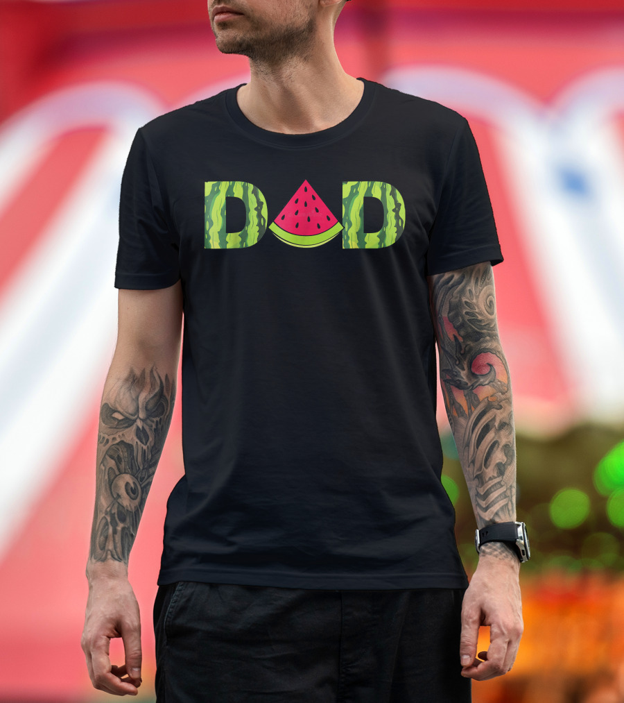 Dad Watermelon Middle T-Shirt