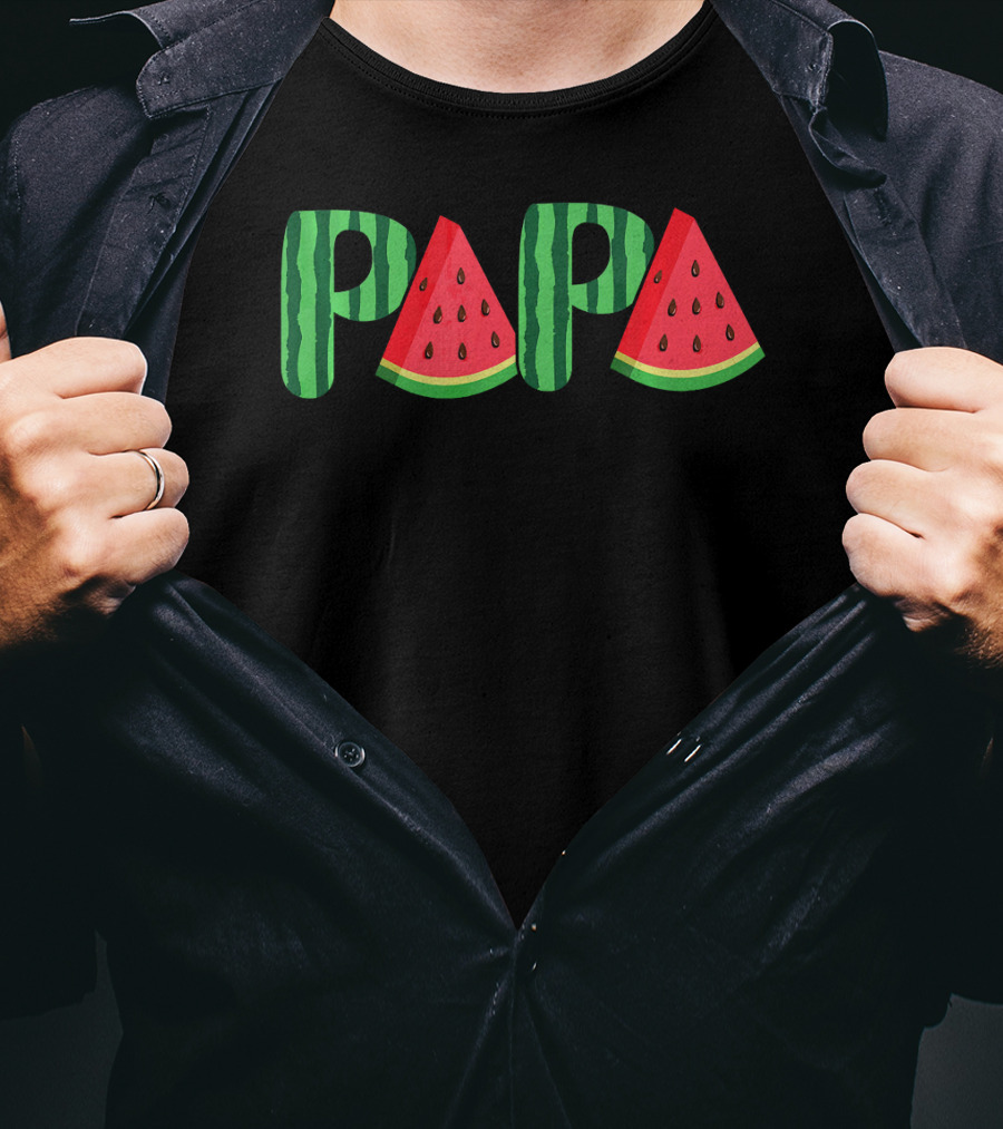 PaPa Watermelon Funny Fathers T-Shirt