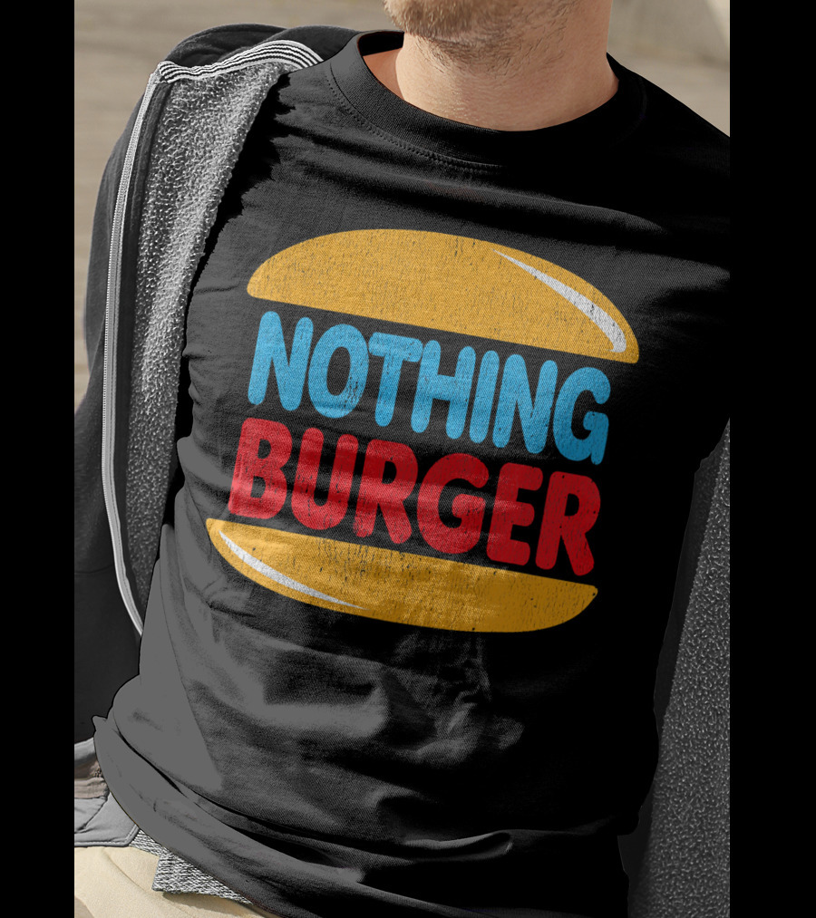 Nothing Burger Retro Style Text In Bold Colors T-Shirt