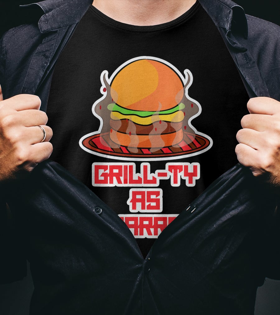 Grill Ty As Charred Burge Smoke Funny Fastfood T-Shirt