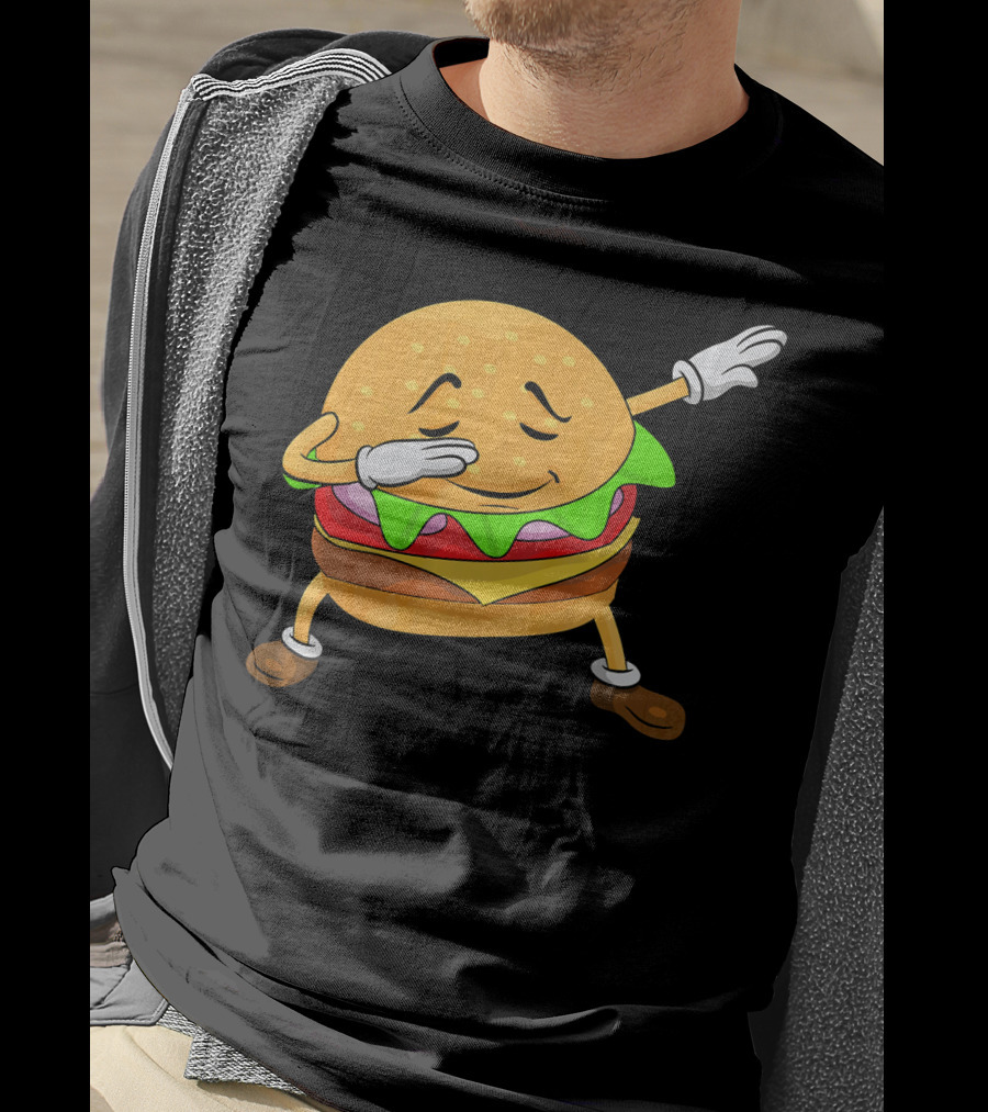 Burger Dabbing Dance Cheese Lettuce Tomato T-Shirt
